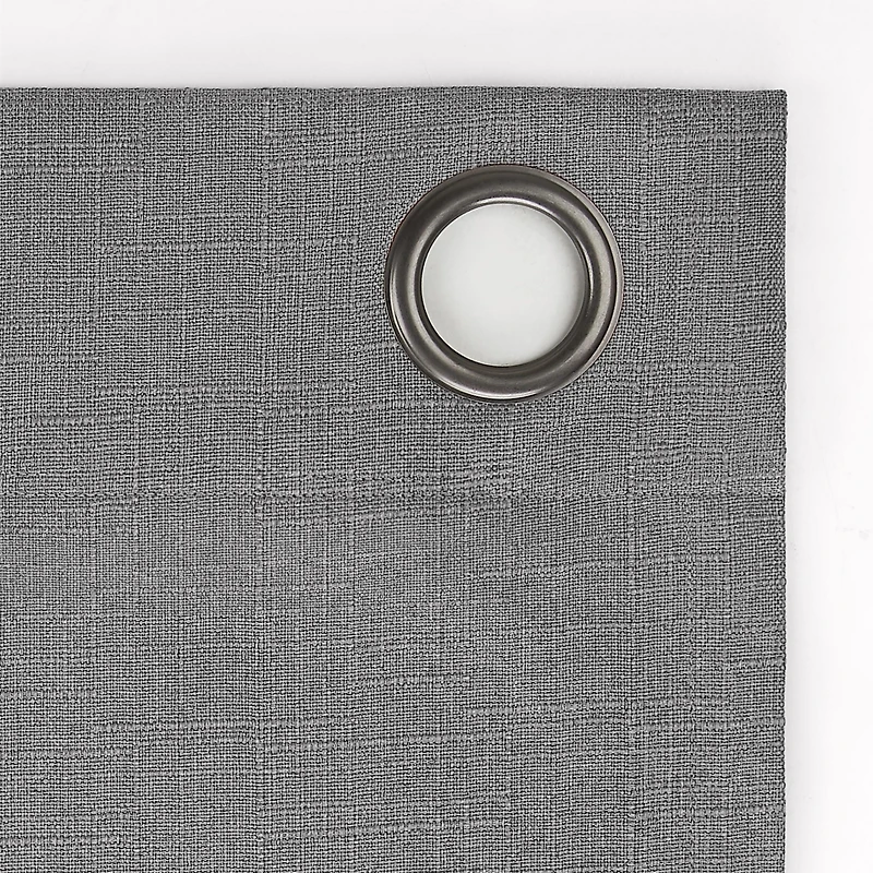 Cayden Grid Texture Draft Shield Fleece Insulated 100% Blackout Grommet Curtain Panel