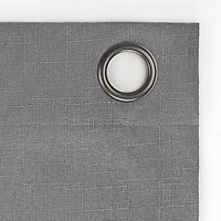 Cayden Grid Texture Draft Shield Fleece Insulated 100% Blackout Grommet Curtain Panel