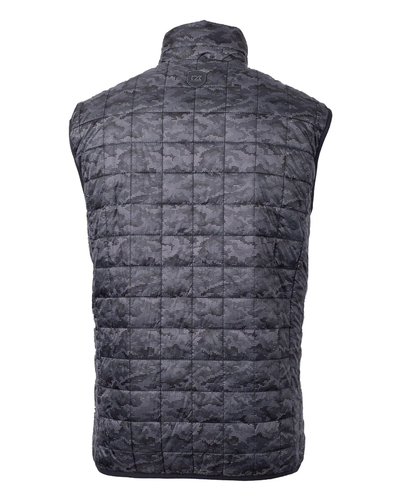 Cutter & Buck Rainier PrimaLoft Mens Eco Insulated Full Zip Printed Puffer Vest