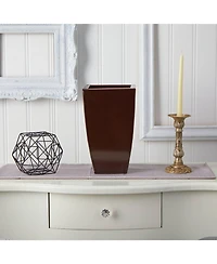 Slickblue 13" Tapered Square Metal Planter