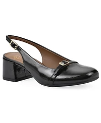 White Mountain Women's Later Slingback Block Heel Pumps