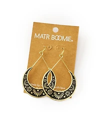 Matr Boomie Nisha Crescent Moon Hoop Earrings