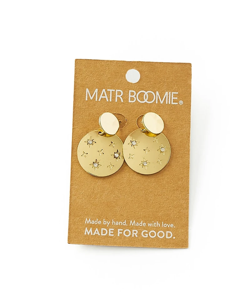 Matr Boomie Sitara Starry Double Circle Dangle Earrings