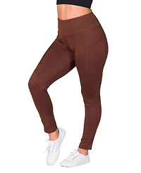 24seven Comfort Apparel Women's Side Pocket Ankle Length Yoga Pant Leggings