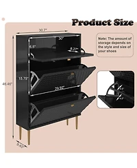 Boyel Living 24 Pair Mdf Shoe Cabinet