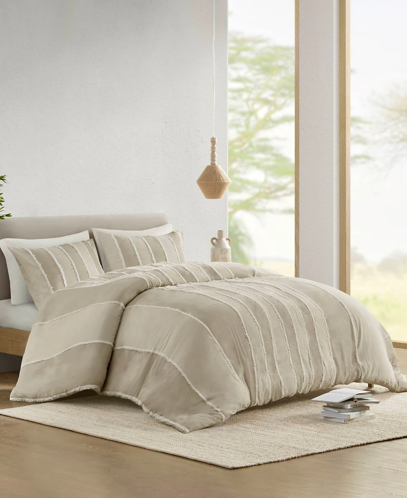 Ink+Ivy Striped Shay 3-Pc. Duvet Cover Set, King/California King