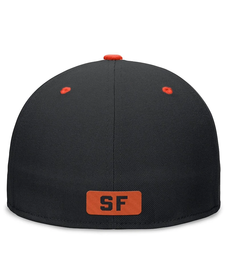Nike Men's Black/Orange San Francisco Giants City Connect True Fitted Hat
