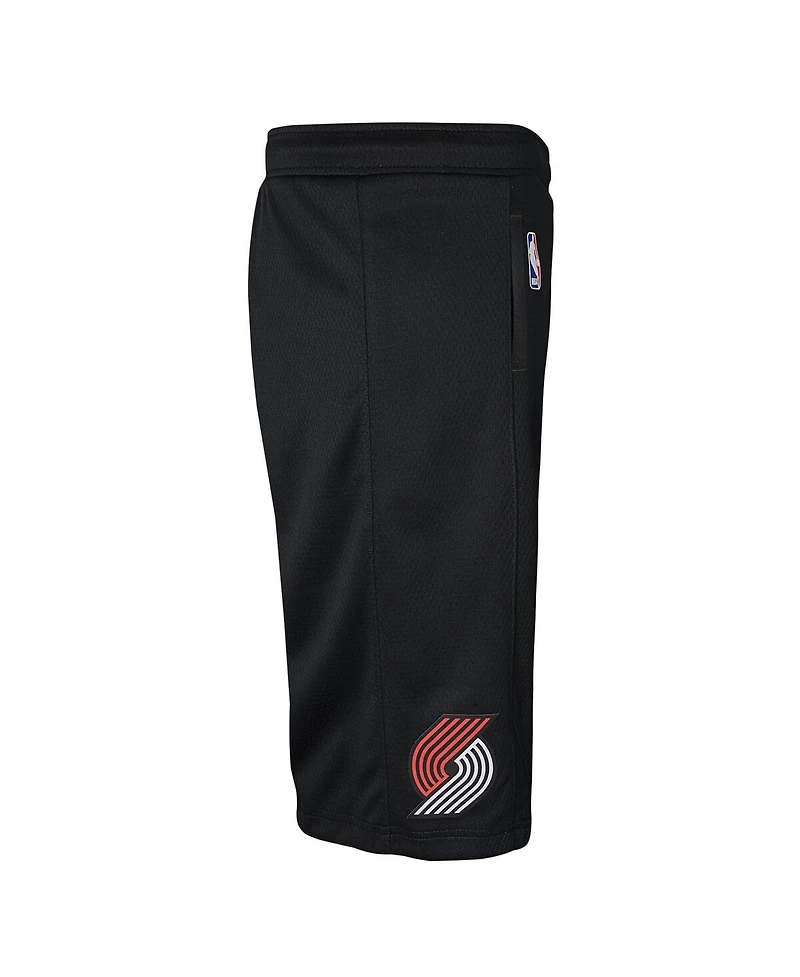 Nike Big Boys and Girls Black Portland Trail Blazers Swingman Performance Shorts – Icon Edition
