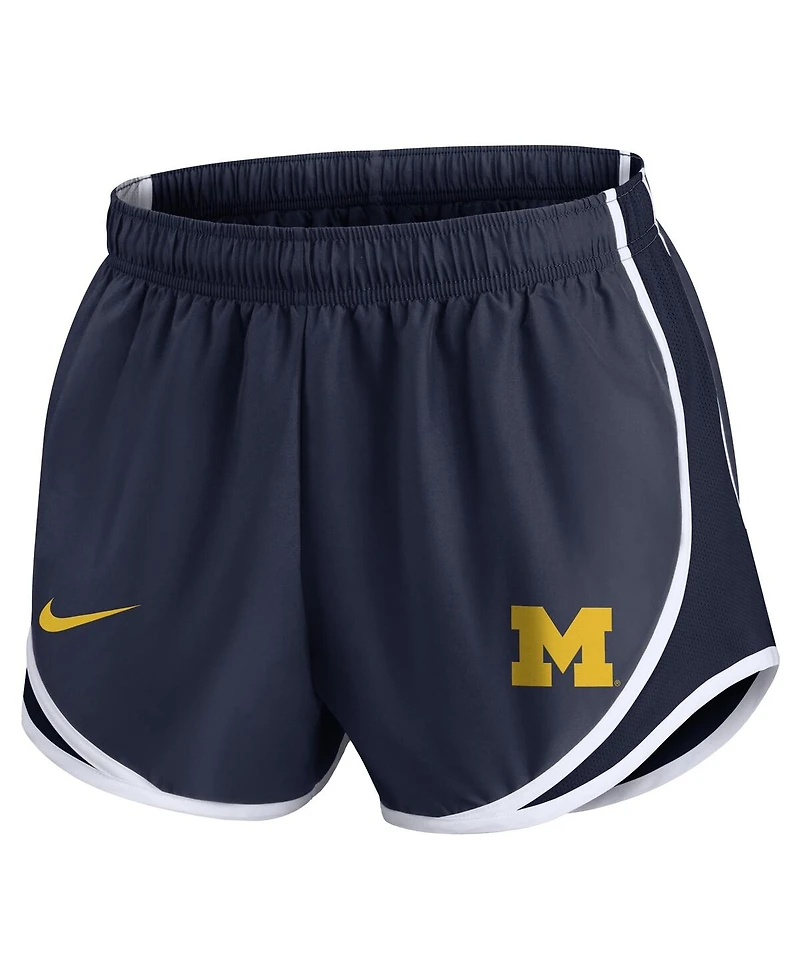 Nike Women's Navy Michigan Wolverines Primetime Tempo Performance Shorts