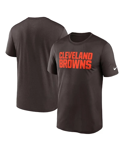 Nike Men's Brown Cleveland Browns Primetime Legend Wordmark Performance T-Shirt
