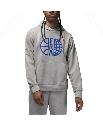 Nike Men's Gray France Basketball Authentic Practice Club Pullover Hoodie