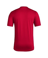 Adidas Men's Red Louisville Cardinals 2024 Locker Trilateral Pre-Game T-Shirt