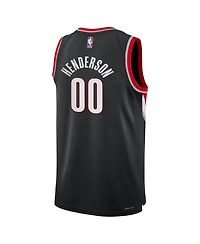 Nike Big Boys and Girls Scoot Henderson Black Portland Trail Blazers Swingman Jersey - Icon Edition