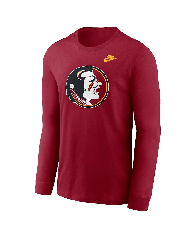 Nike Men's Garnet Florida State Seminoles Legacy Primary Logo Long Sleeve T-Shirt