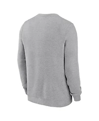 Nike Men's Heather Gray Florida State Seminoles Primetime Primary Stack Pullover Sweatshirt