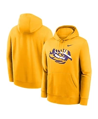 Nike Men's Gold Lsu Tigers Primetime Alternate Logo Club Fleece Pullover Hoodie