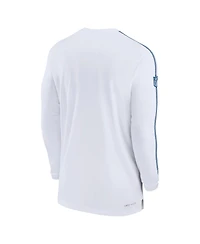 Nike Men's White Indianapolis Colts Sideline Coach Uv Performance Long Sleeve T-Shirt