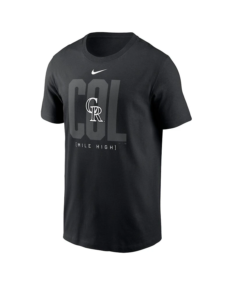 Nike Men's Black Colorado Rockies Fashion Local T-Shirt