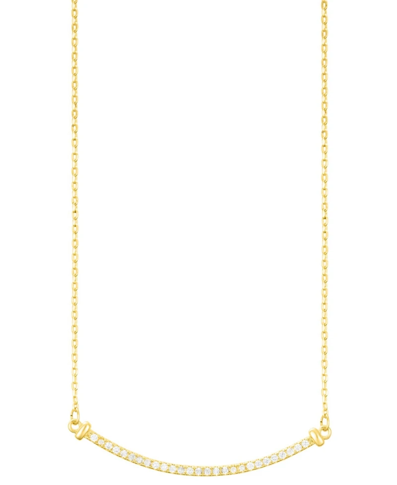 Adornia Gold Curved Bar Necklace