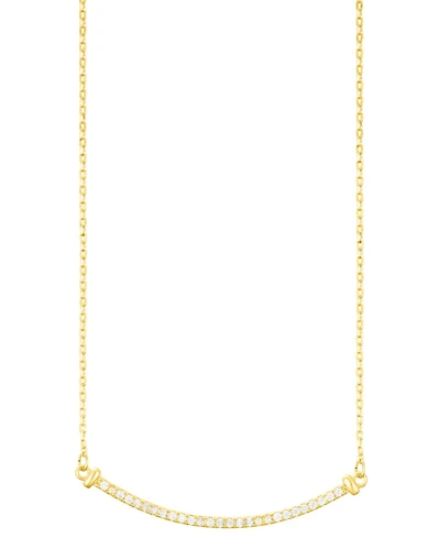 Adornia Gold Curved Bar Necklace