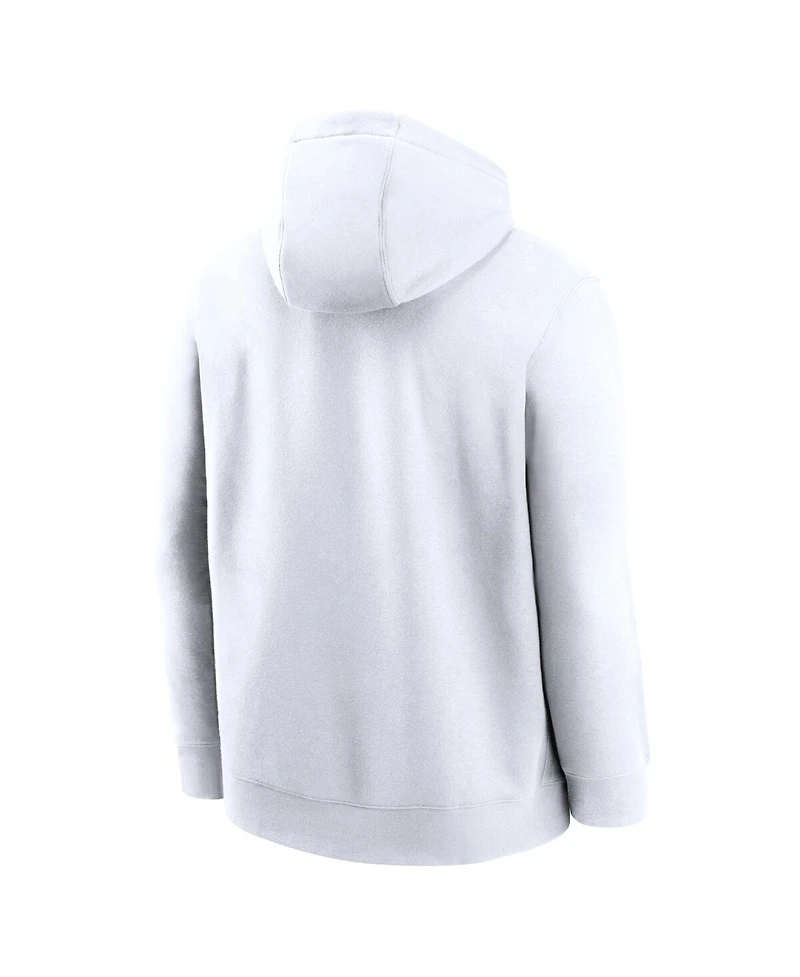 Nike Men's White Alabama Crimson Tide Primetime Alternate Logo Club Fleece Pullover Hoodie