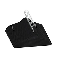 vidaXL 20 pcs Clothes Hanger Set Anti-slip Black Velvet