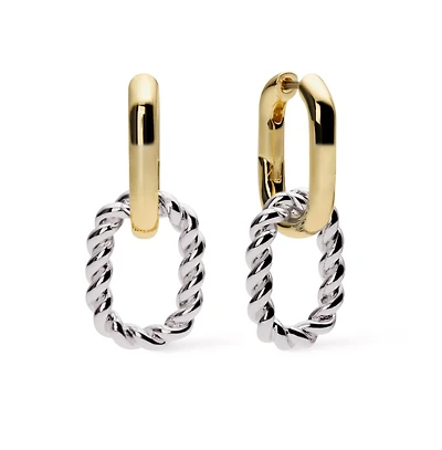 Ana Luisa Double Hoop Earrings - Ash Double Two Tone
