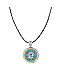 American Coin Treasures 16375 Coast Guard Colorized Quarter Pendant with Leather Cord for Men