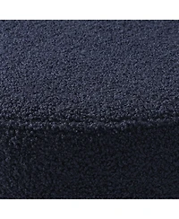 WestinTrends Mid-Century Modern Upholstered Sherpa Round Dining Chairs (Set of