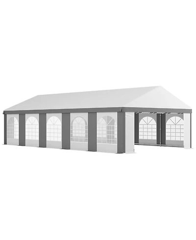 Outsunny 16' x 32' Heavy-duty Large Wedding Tent with Sidewalls