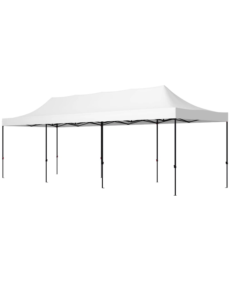Outsunny 9.5' x 28' Pop Up Canopy Tent, with Carry Bag, Height Adjustable