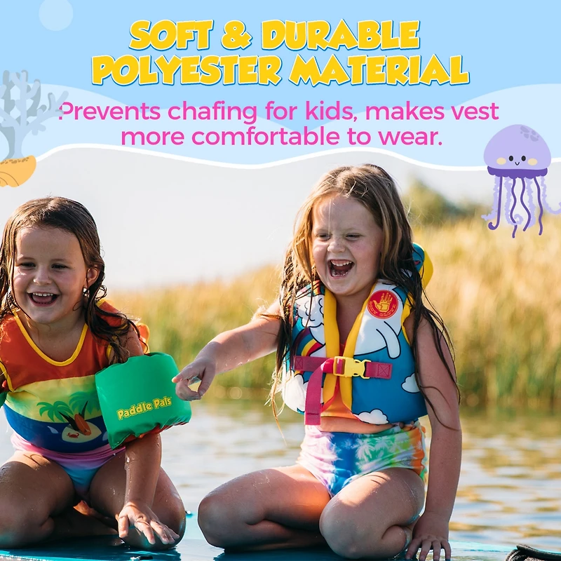 Body Glove Paddle Pals Splash Child Swim Vest, Toddler Floatie - Pfd Life Jacket for Kids
