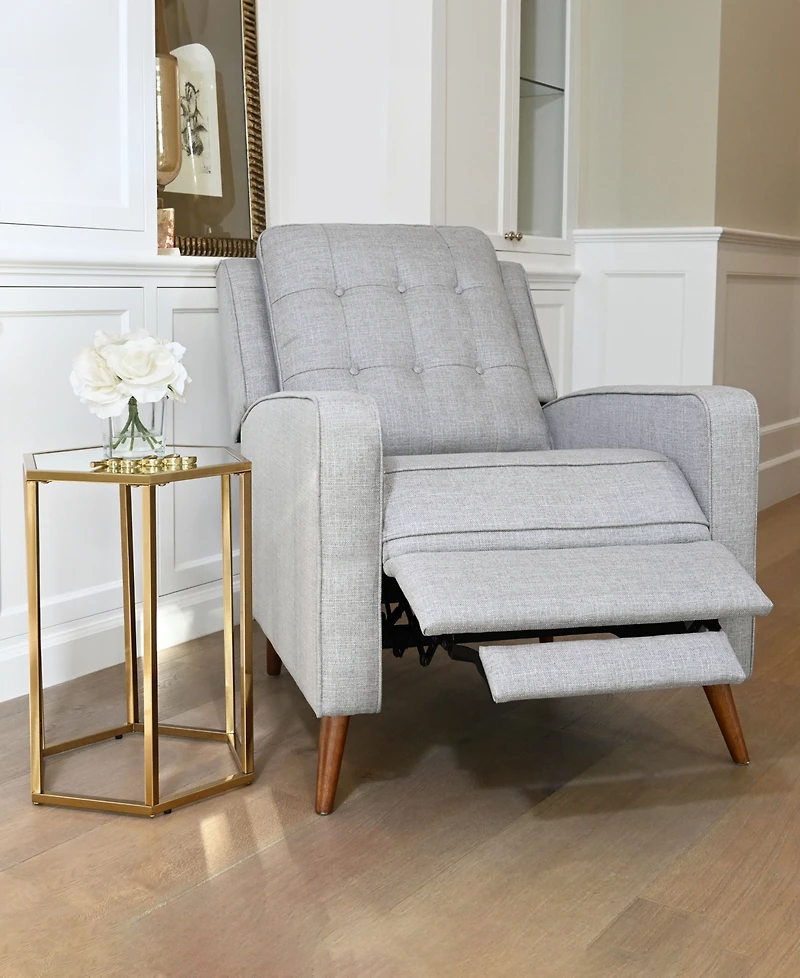 Abbyson Living 38" Mid-Century Fabric Pushback Recliner