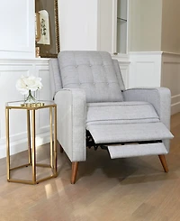 Abbyson Living 38" Mid-Century Fabric Pushback Recliner
