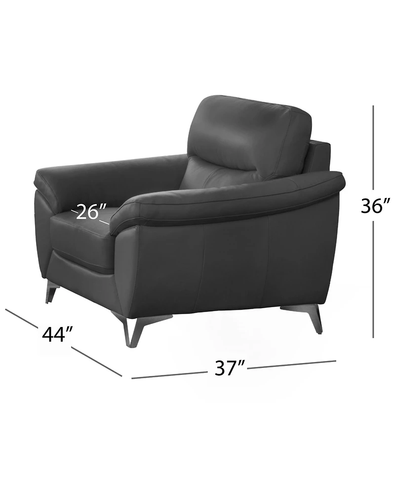 Abbyson Living 44" Top Grain Leather Chair