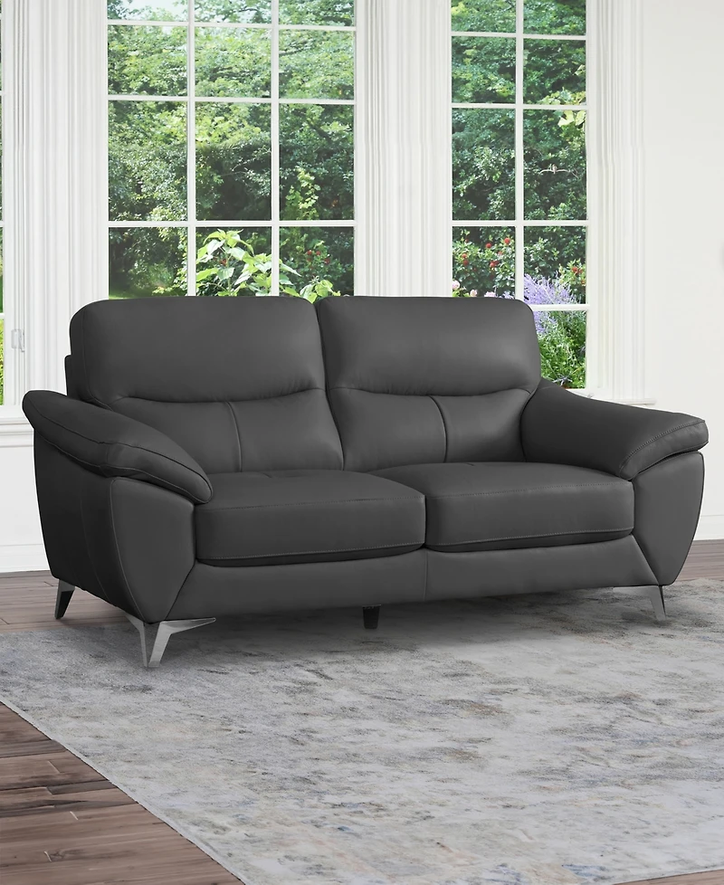 Abbyson Living 70" Top Grain Leather Loveseat