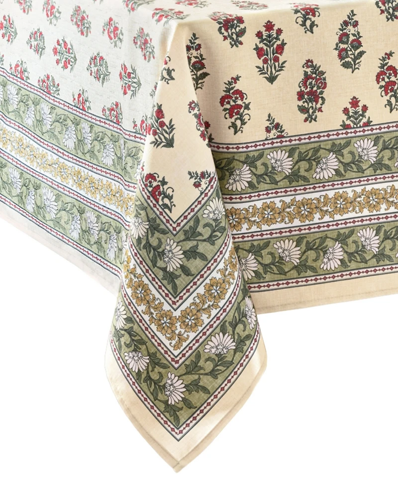Elrene Nomad Harvest Block Print Rectangle Tablecloth