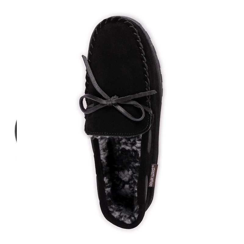 Muk Luks Men's Paul Printed Berber Suede Moccasin Slippers