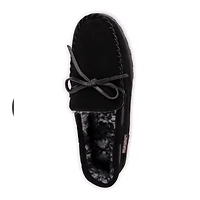 Muk Luks Men's Paul Printed Berber Suede Moccasin Slippers