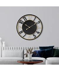 Sorbus 24" Modern Wooden Wall Clock - Sleek Design, Analog Display