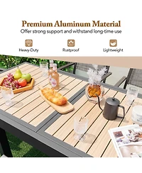 31.5"-63" Extendable Patio Table L-shaped Brace Included for Fixation Outdoor