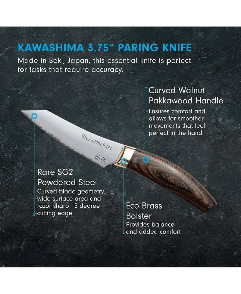 Messermeister Kawashima Paring Knife, 3.75"