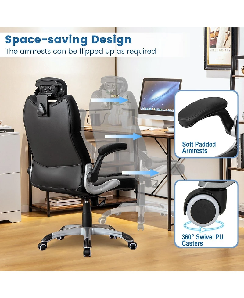 Skonyon Kneading Massage Office Chair with Adjustable Headrest