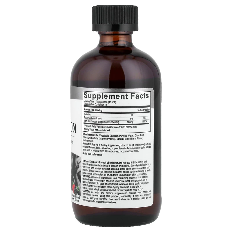 Nature's Answer Gentle Iron 8 Ounce Liquid | Supports Red Blood Cells | Supports Iron Levels