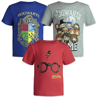 Harry Potter Boys 3 Pack Pullover T-Shirts to