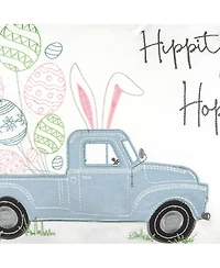 13" x 20" Easter Egg "Hippity Hoppity" Spring Themed Pickup Truck Embroidered Accent Throw Pillow