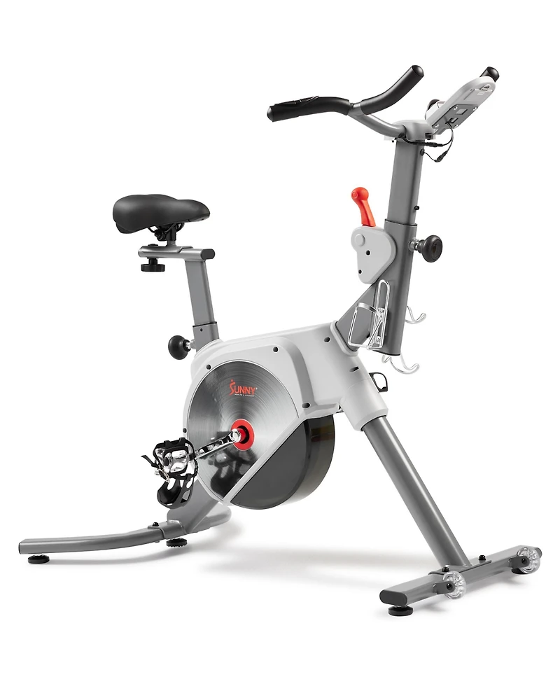 Sunny Health & Fitness Smart Two-stage Transmission Magnetic Belt Drive Upright Exercise Bike