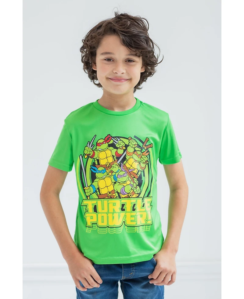 Teenage Mutant Ninja Turtles Toddler Boys Leonardo Michelangelo Raphael 3 Pack Athletic T-Shirts to