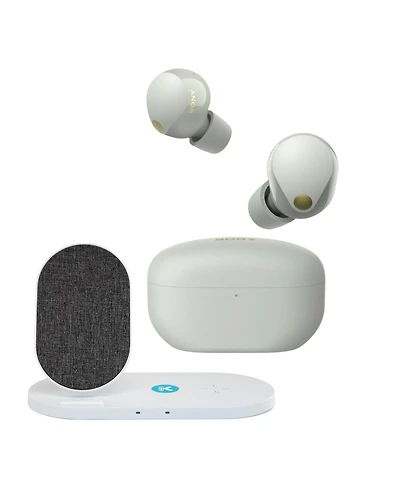 Sony Wf-1000XM5 Truly Wireless Noise Canceling Earbuds (Silver) Bundle