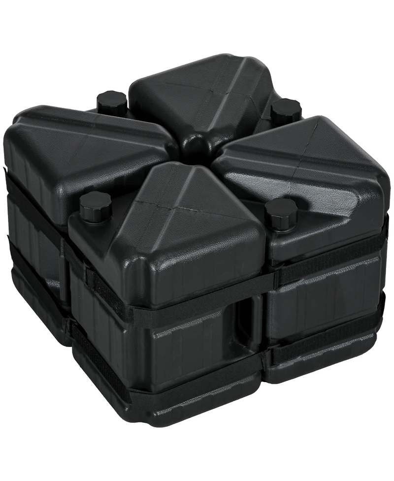 Outsunny Tent Weights, Set of 4 with Built-in Handles and Secure Straps
